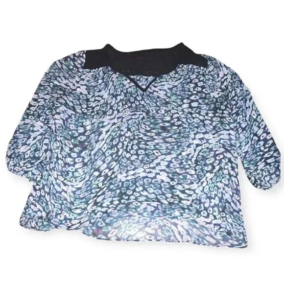 Guess leopard multi color blouse - Picture 1 of 4